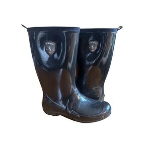 Kamik Black‎ Rubber Rain Boots Waterproof Tall Size 9